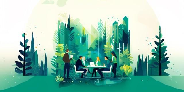 illustration depicting a meeting